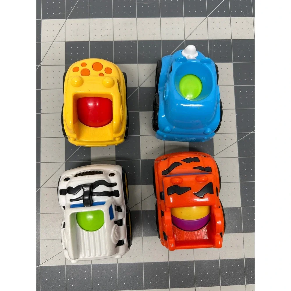 Fisher-Price Lil' Zoomers Roller Ball Cars Safari Animals Lot of 4 Preschool Toy